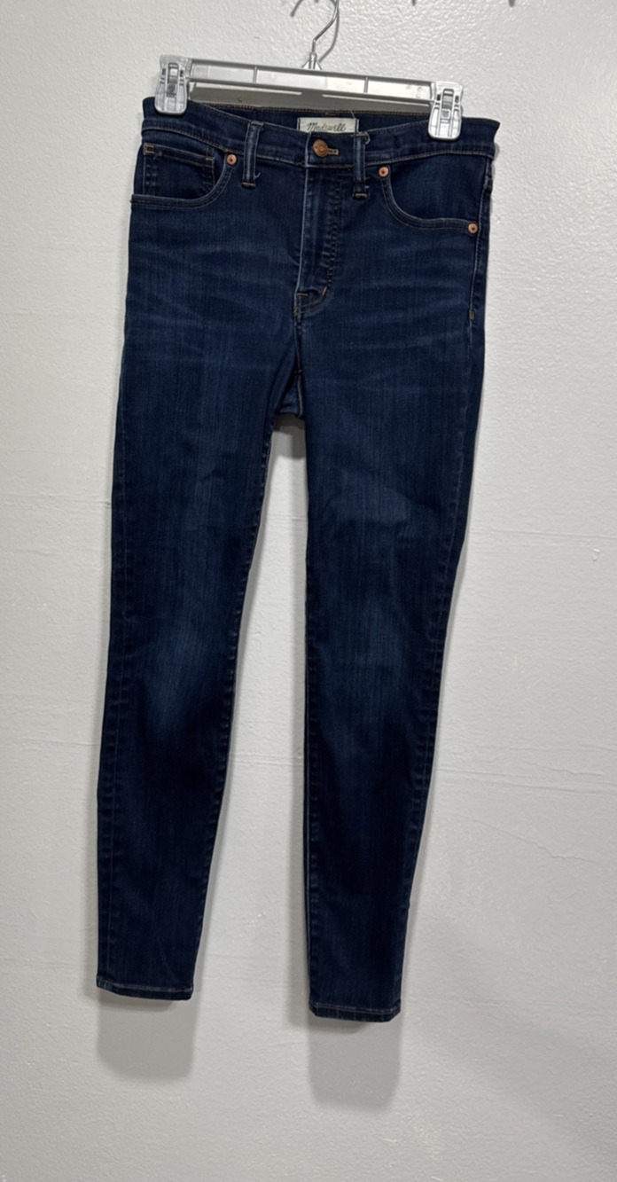 Madewell 9 Inch High Rise Skinny Jeans Women's 27 Blue Denim Stretch Casual Work